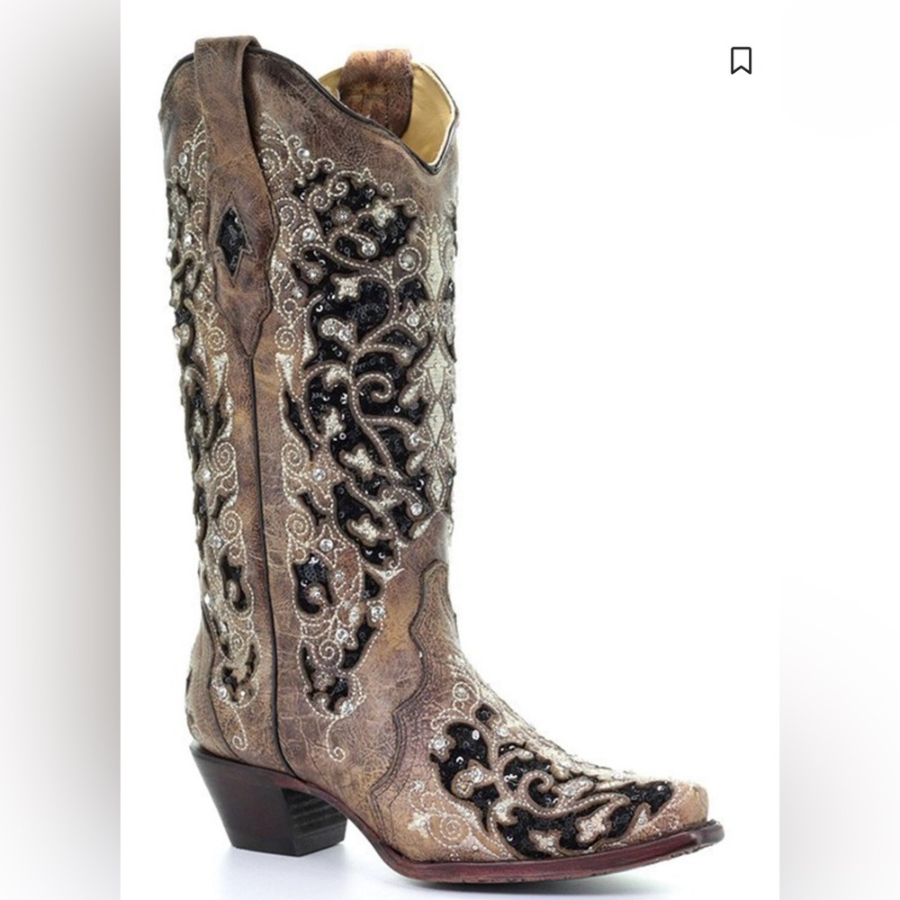 CORRAL WOMEN'S FLORAL EMBROIDERED
WESTERN BOOTS - SNIP TOE